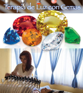 Terapia de luz con gemas
