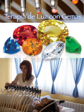 Terapia de luz con gemas